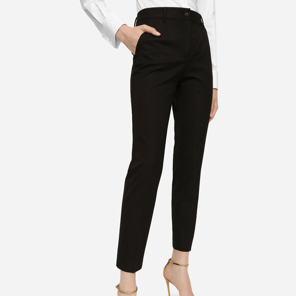 Dolce and Gabbana Stretch Wool Pants Size: 42 Color: Black - Picture 1 of 12